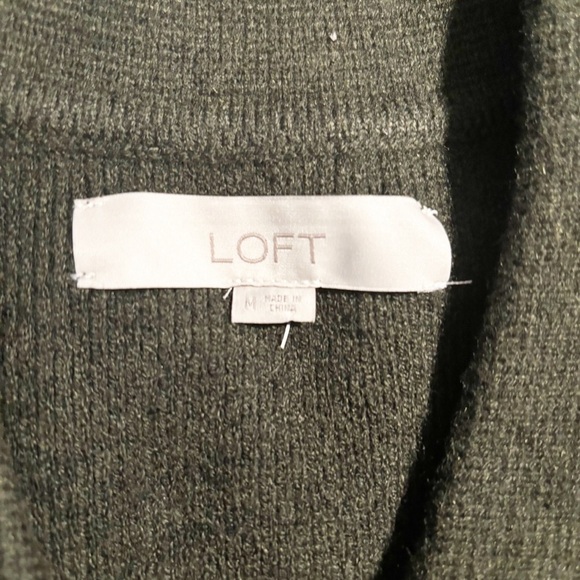Loft Olive Green Button-Up Cardigan - Picture 8 of 10